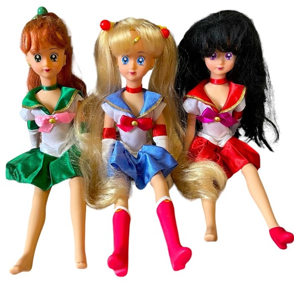 2000 Irwin Sailor Moon Collectible Doll Lot 16.5”Sailor Jupiter, Sailor Mars